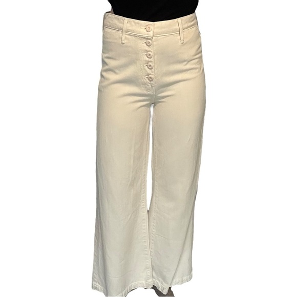 Mother Denim the Swooner Pixie Roller Flood Wide Leg Shootin’ the Breeze Size 26 - Picture 9 of 9